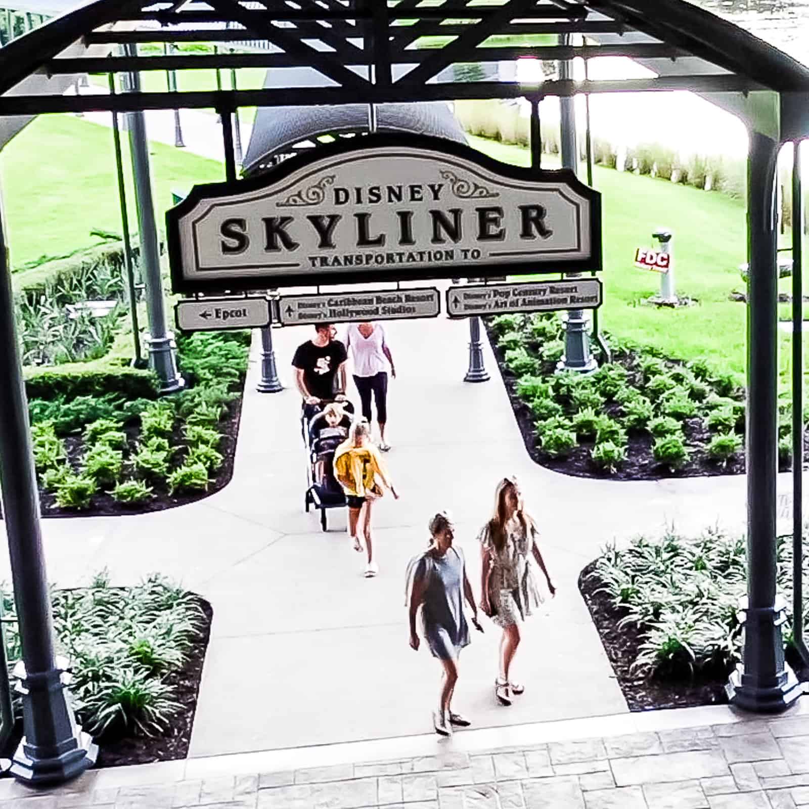 Disney Skyliner Entrance to resort hop from Riviera Resort to AOA
