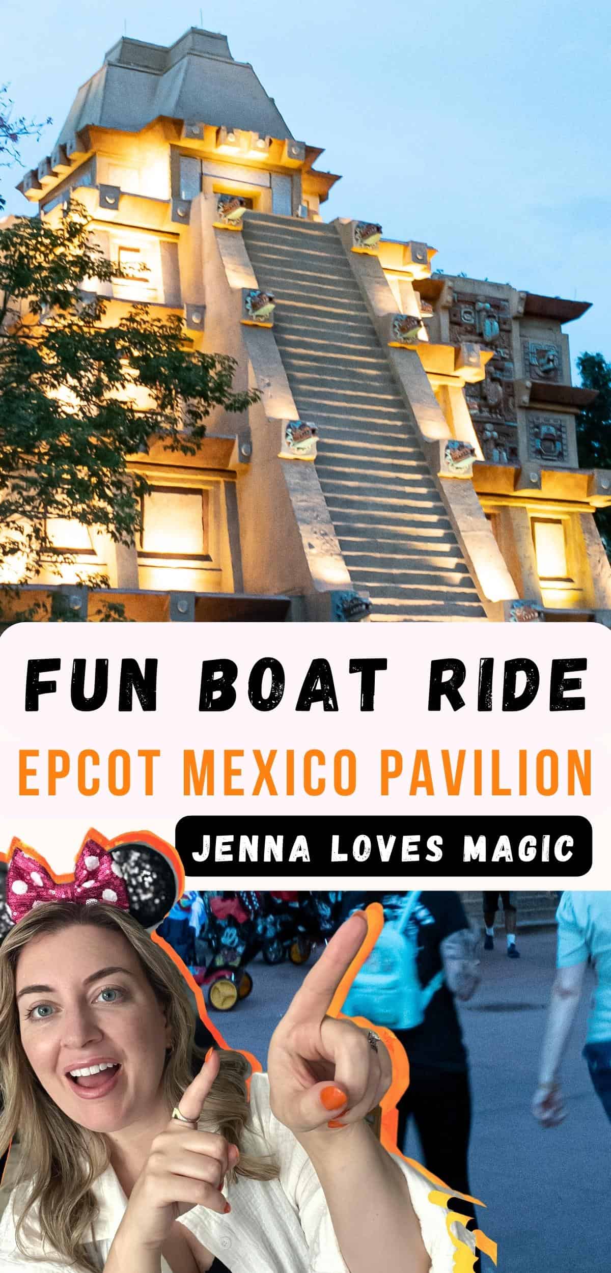 Disney World Epcot Boat Ride in Mexico Pavilion with Jenna Loves Magic logo