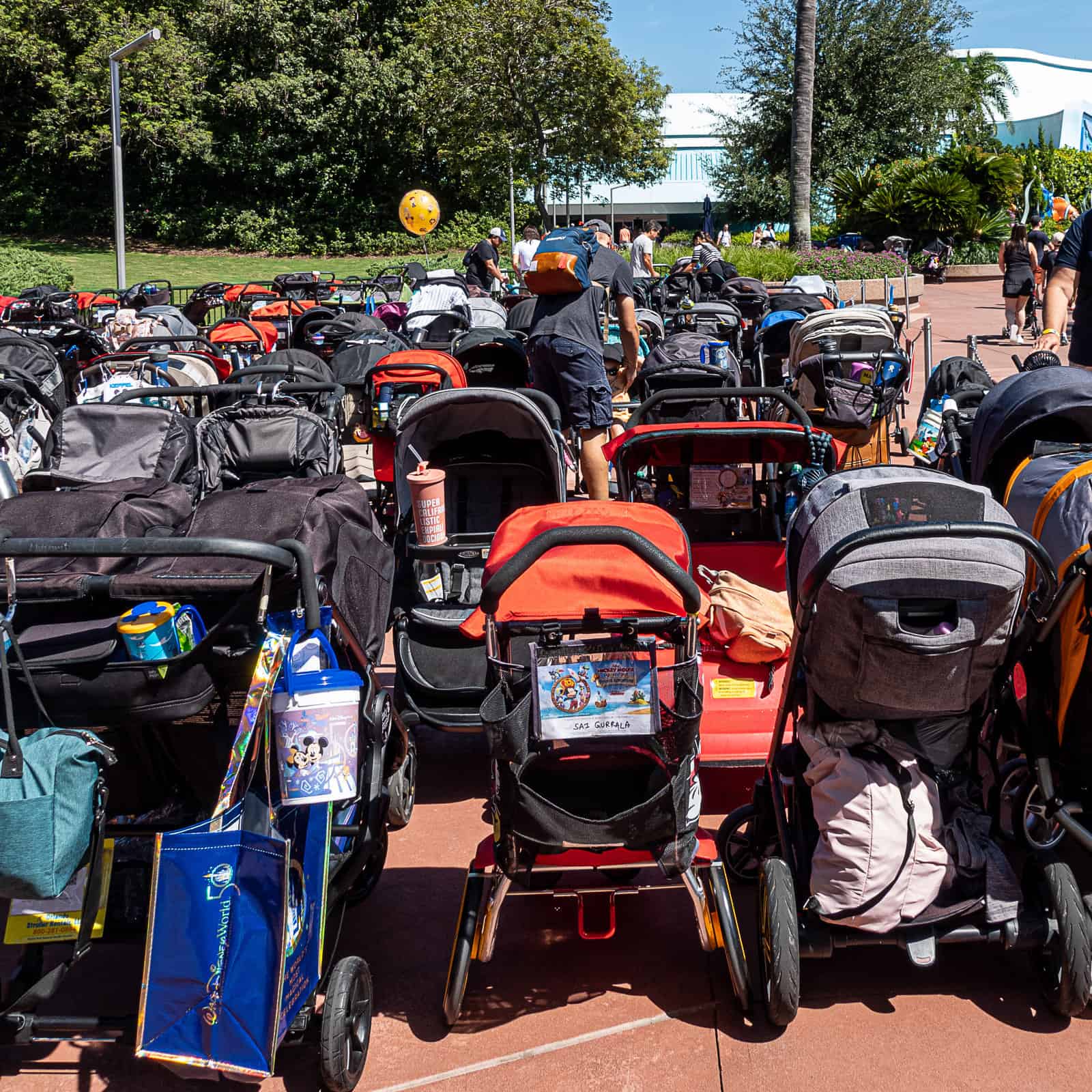 Stroller Parking Disney World Epcot Park