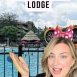 Animal Kingdom Lodge Jambo House Pool with text overlay and Disney Travel Agent Jenna Passaro with Jenna Loves Magic logo