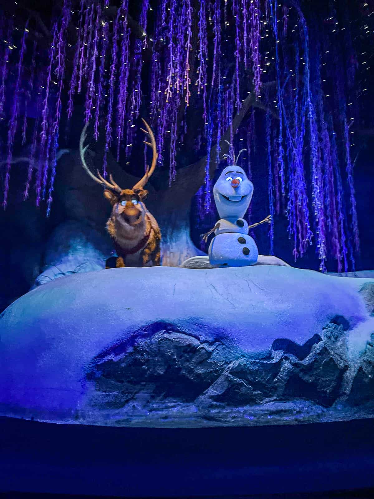 Auto anamatronics inside Frozen Ride with Olaf in Norway Pavilion Epcot