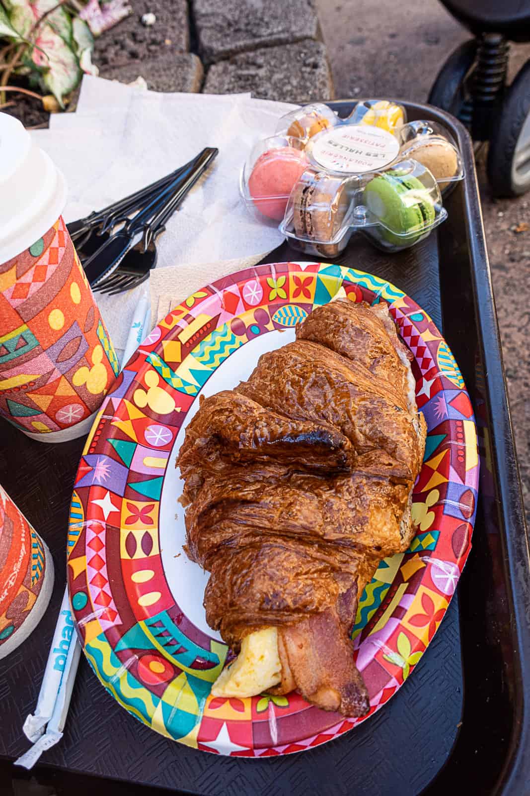 Croissant Egg Sandwich from the Les Halles Quick Service Breakfast Menu in Epcot France