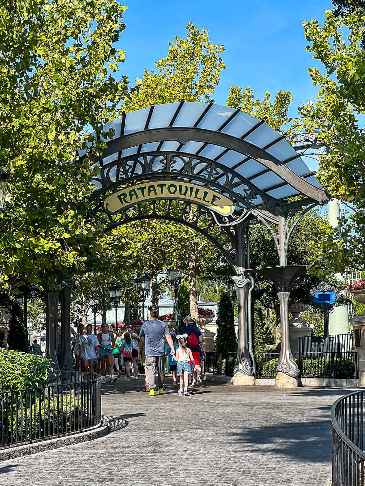 Entrance to Remys Ratatouille Adventure Ride in Disney World Epcot Park