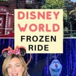 Epcot Disney World Frozen Ride text overlay with Jenna Loves Magic logo