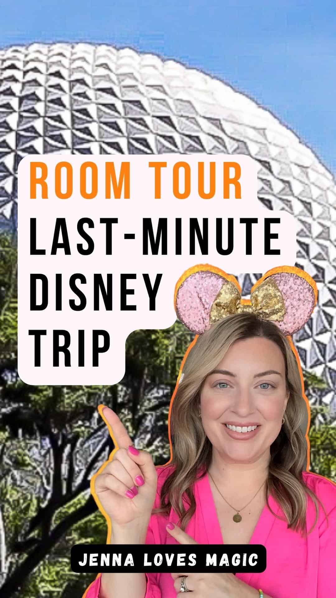 Hilton Orlando Hotel Walt Disney World review with photos and text overlay with Jenna Loves Magic logo