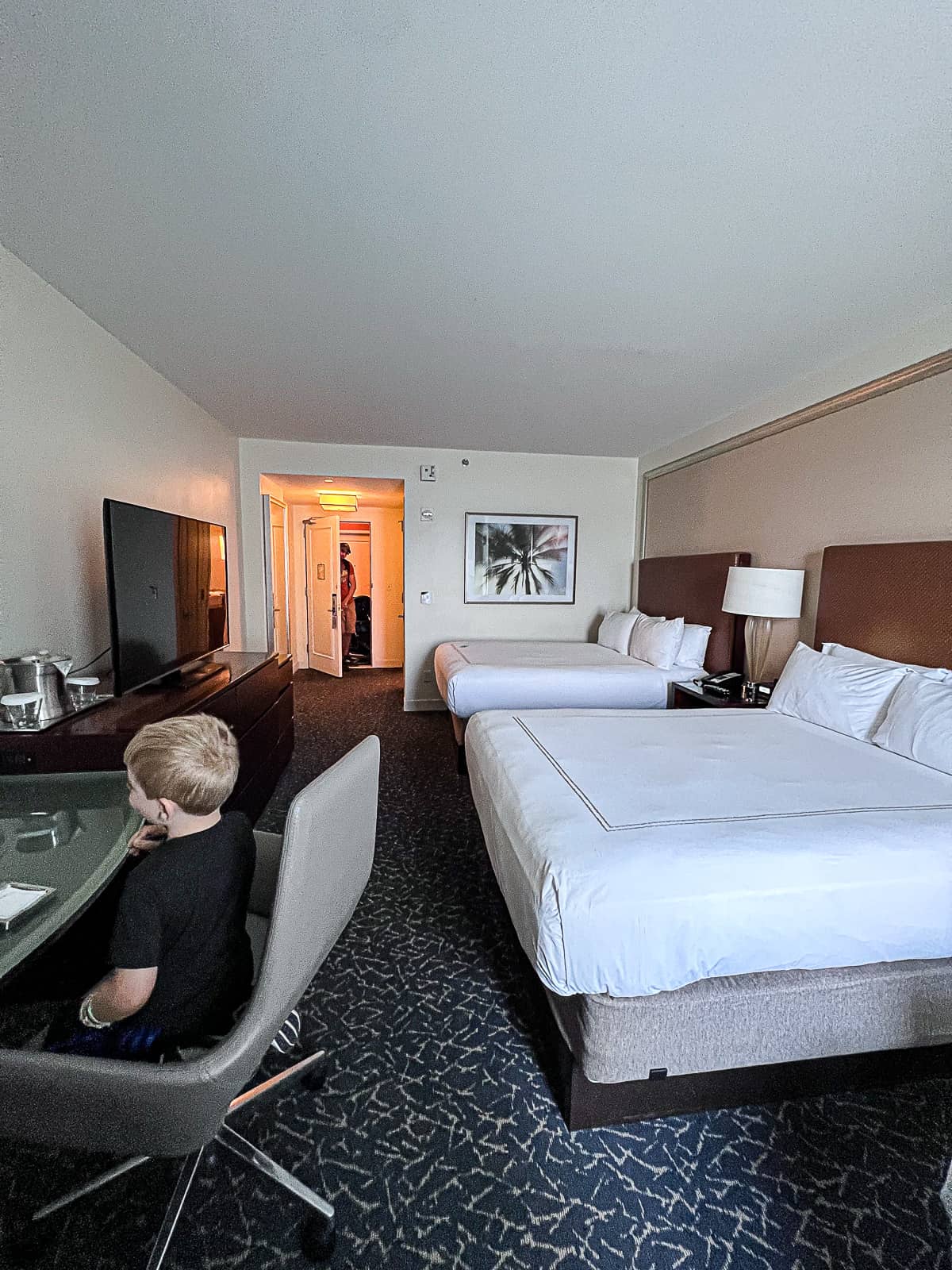 Hotel Room with two queen beds at Destination Parkway Hilton Orlando Near Walt Disney World 