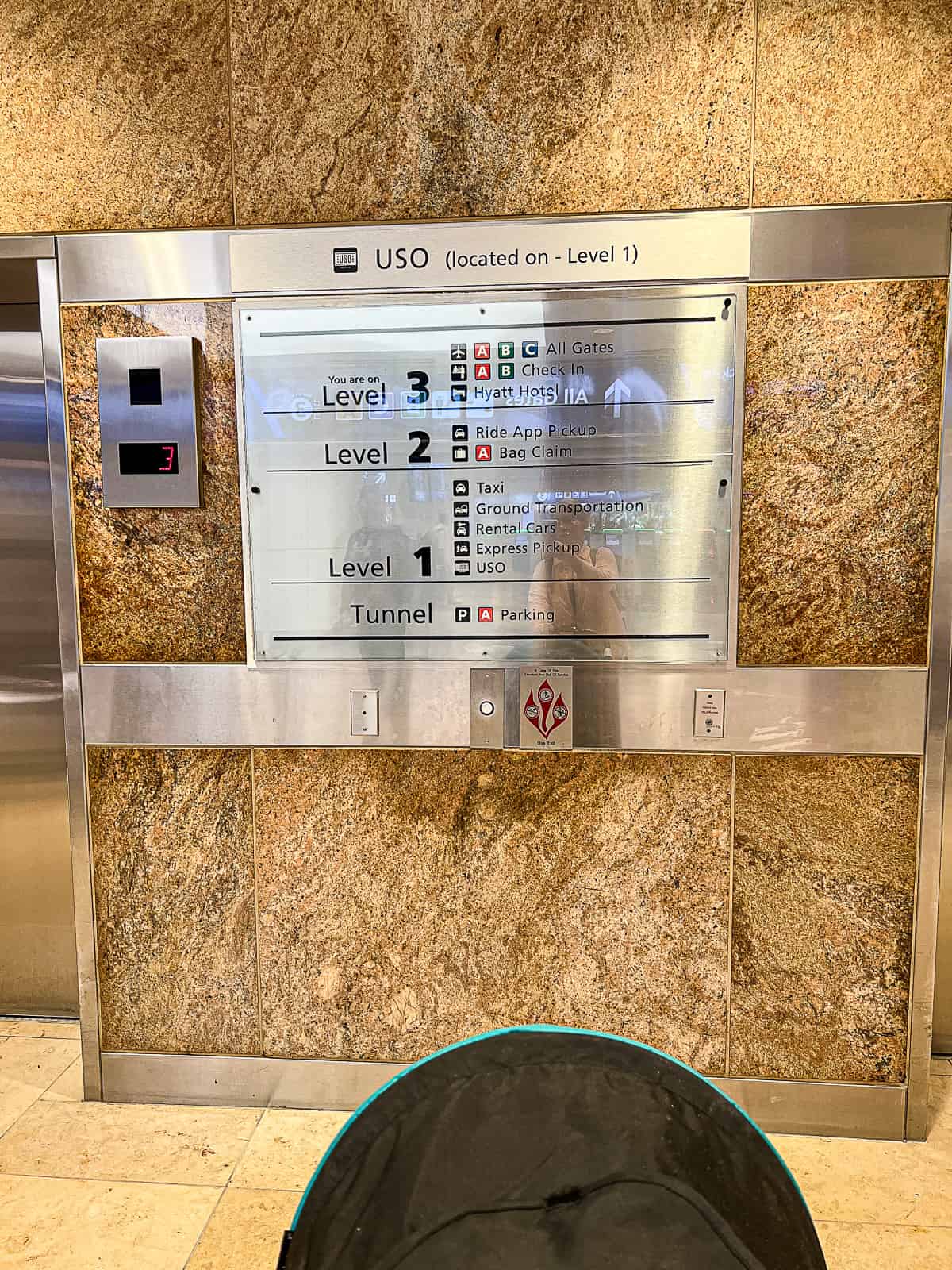 MCO Airport Map Near Elevator