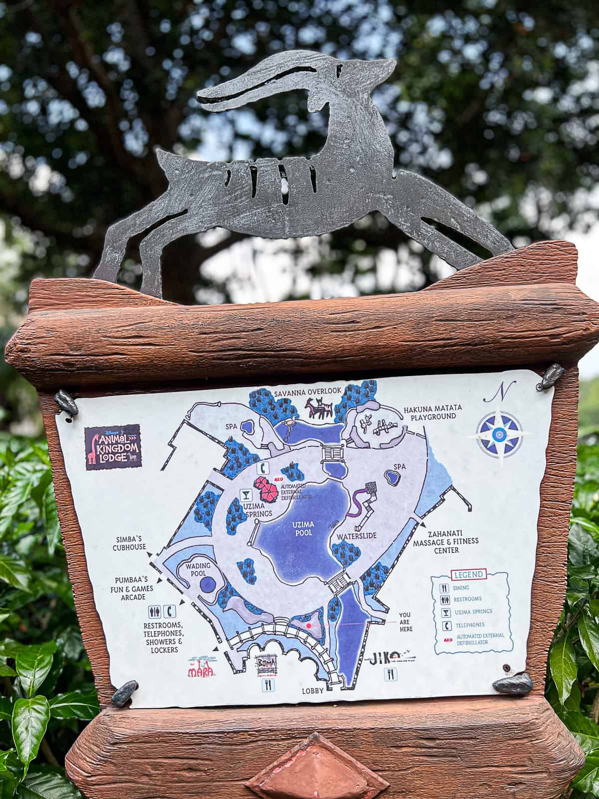 Map of Animal Kingdom Jambo House with Savannah Overlook Area