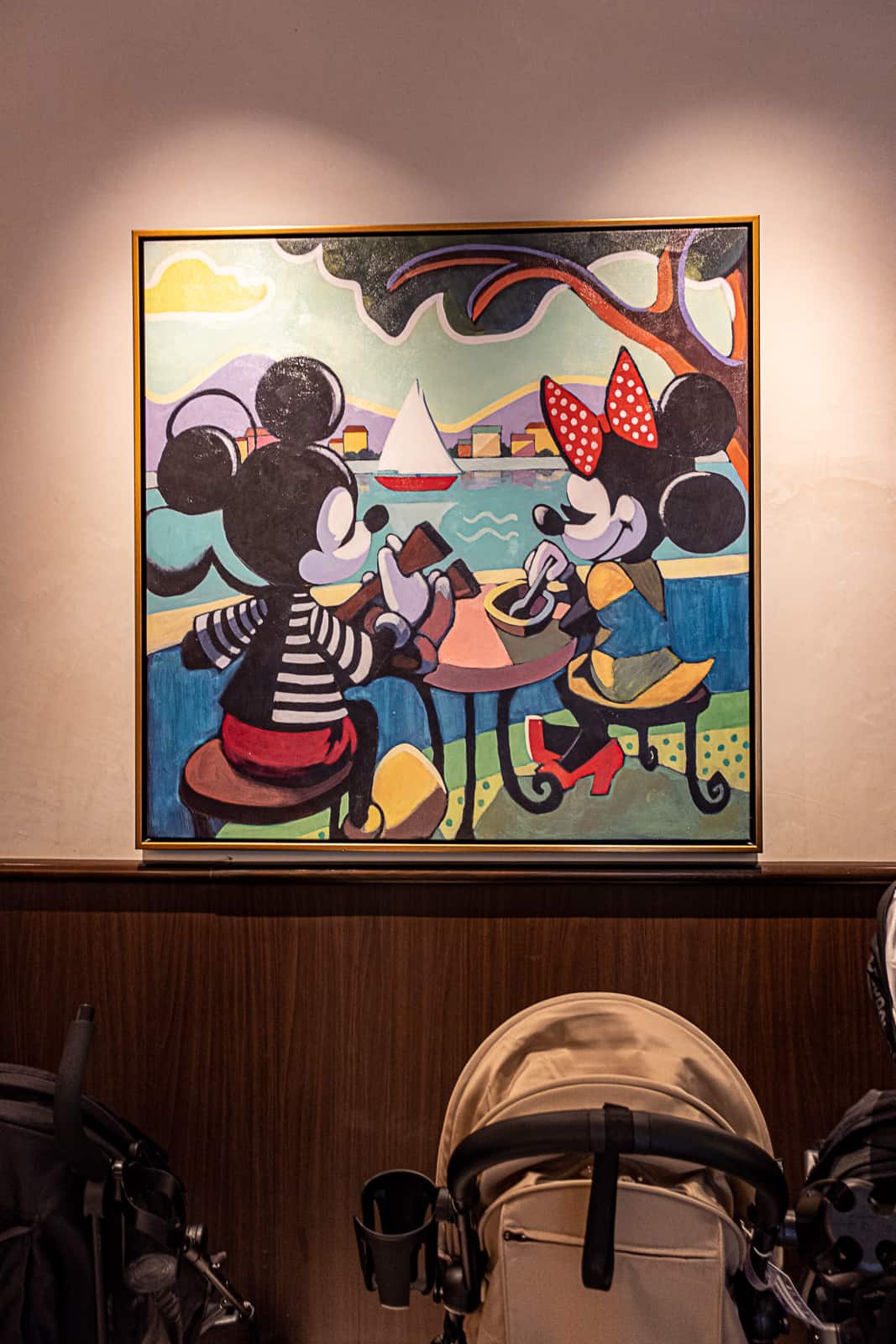 Mickey and Minnie artwork at Disney Riviera Resort in Orlando