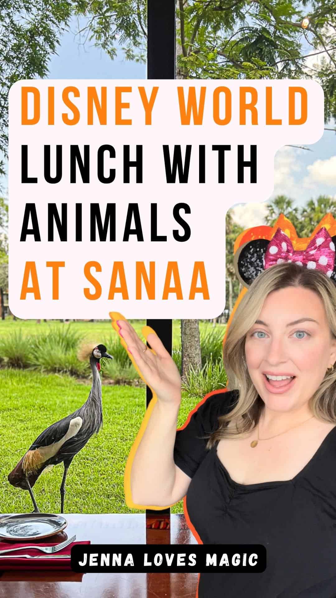 Sanaa Lunch Menu Animal Kingdom Lodge Menu Disney World Resort with Jenna Loves Magic logo
