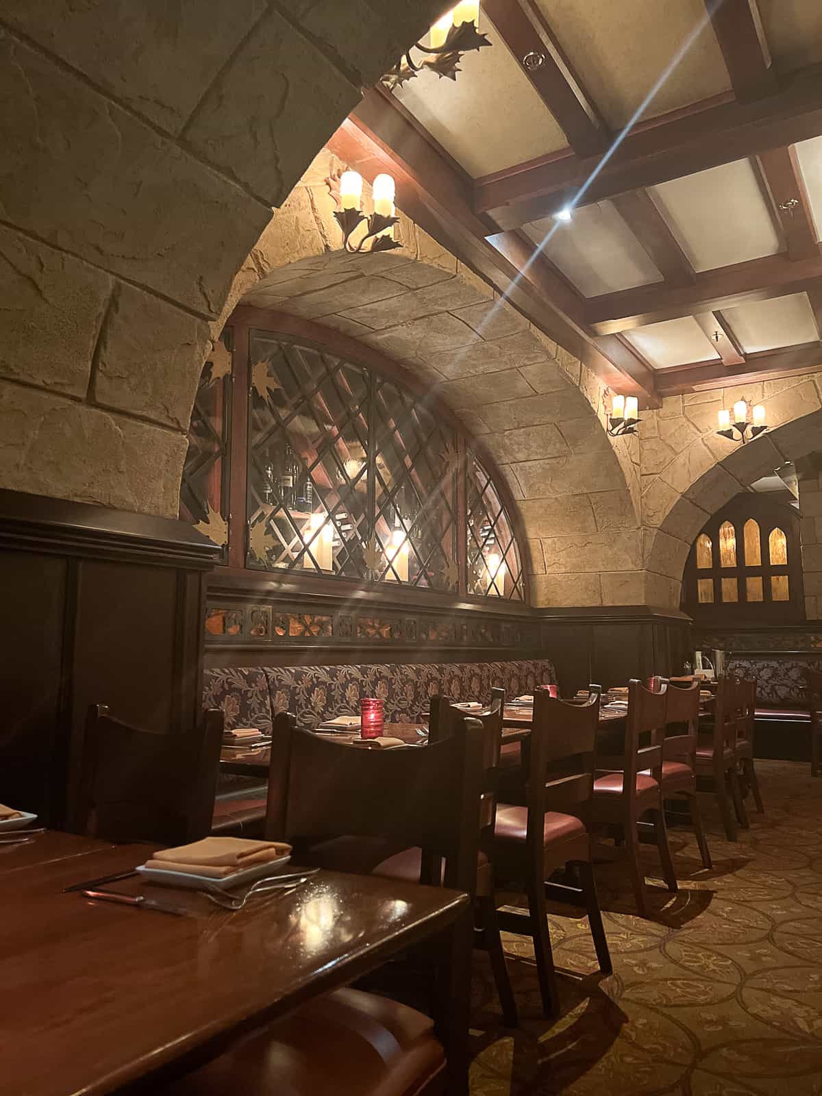 View Inside Le Cellier Restaurant in Canada Pavilion at Disney World Epcot Park