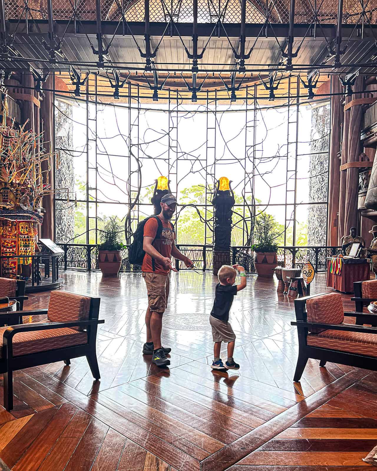 View inside Animal Kingdom Lodge Resort at Walt Disney World