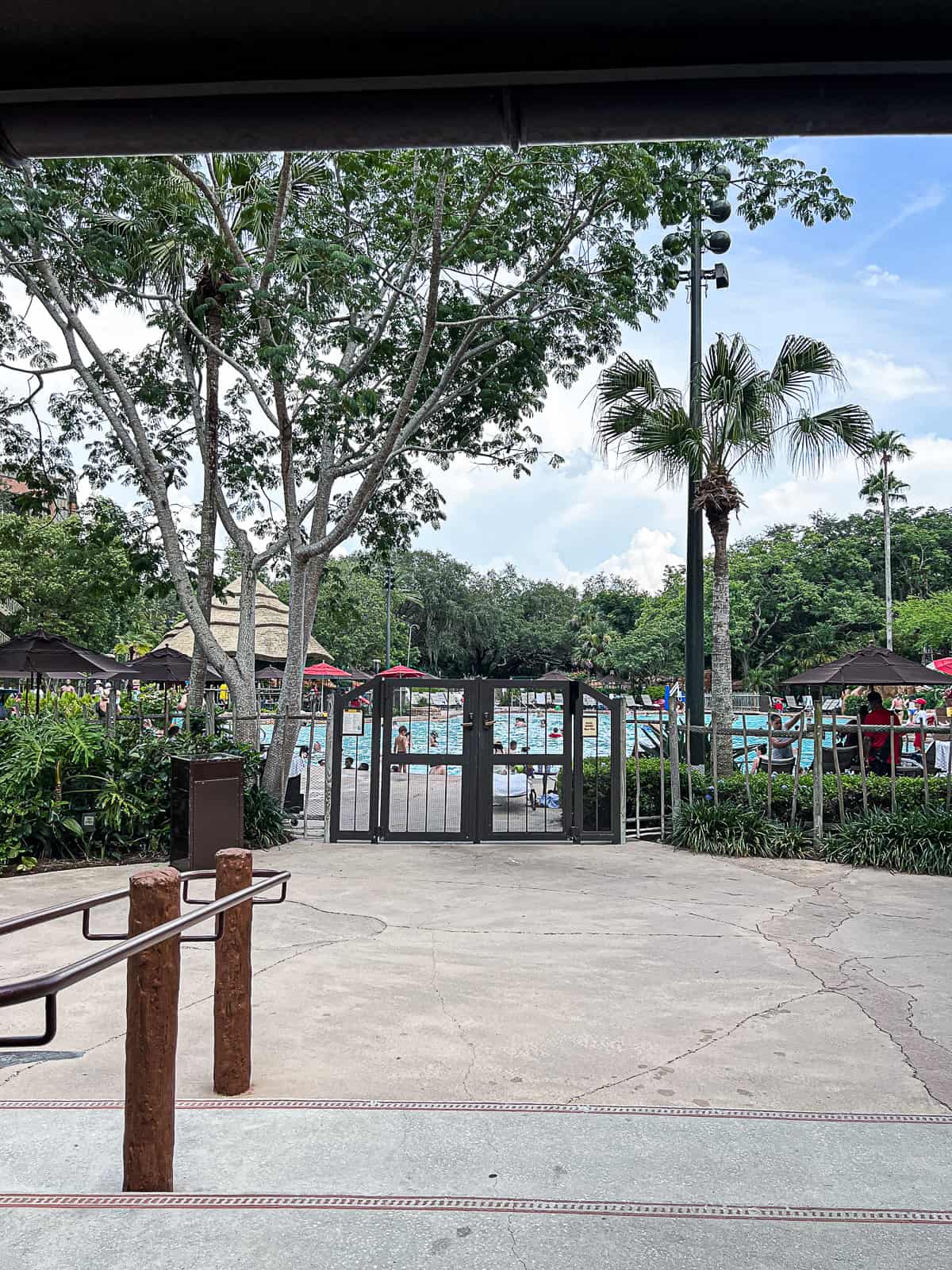 View of pool amenities At Animal Kingdom Lodge Resort at Walt Disney World