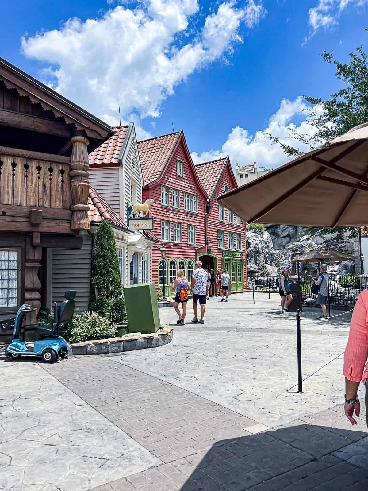 Views of Norway Pavilion Attractions and Food Near Frozen Ride Epcot