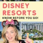 Walt Disney World Resorts Guide text overlay with Jenna Passaro Disney Blogger and Jenna Loves Magic logo