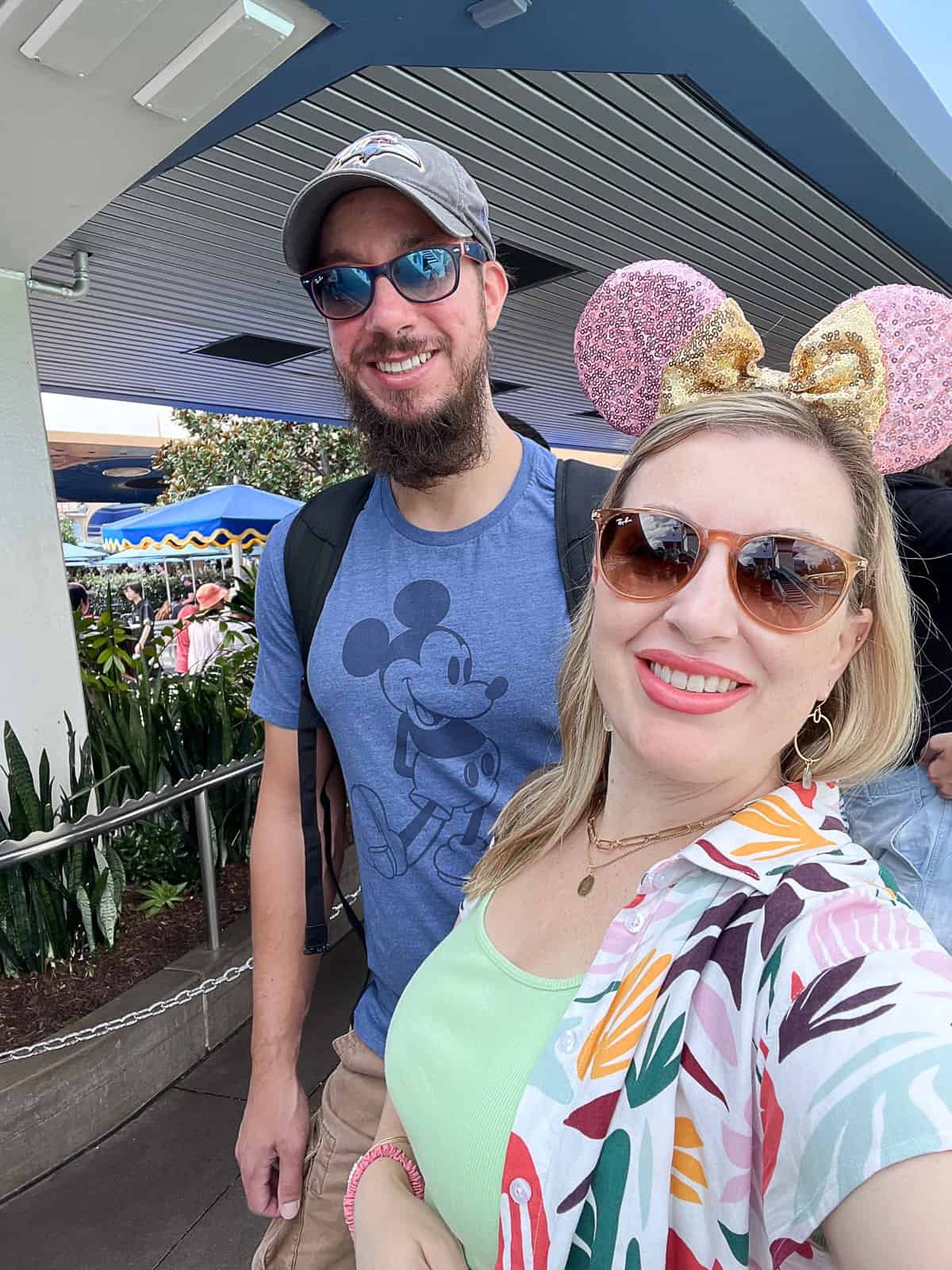 Disney Bloggers wearing Family Disney outfits in the parks