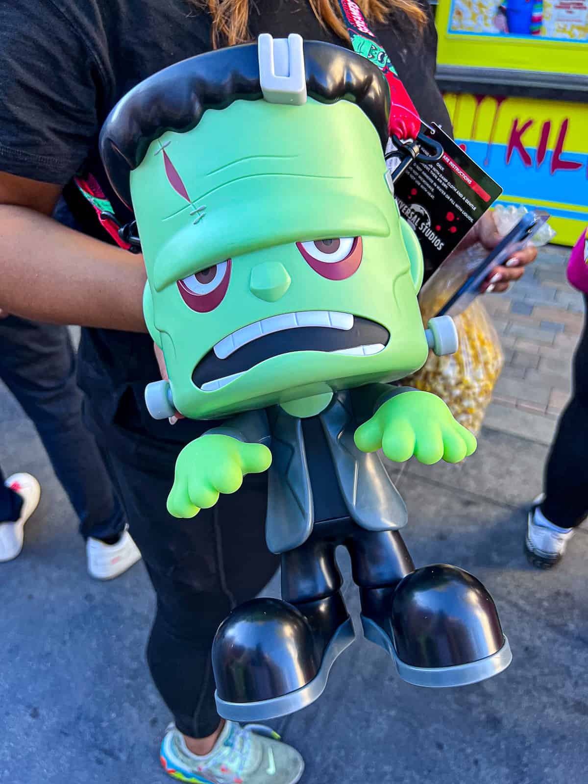 Universal Studios Frankenstein Popcorn Bucket Holder from Halloween Horror Nights